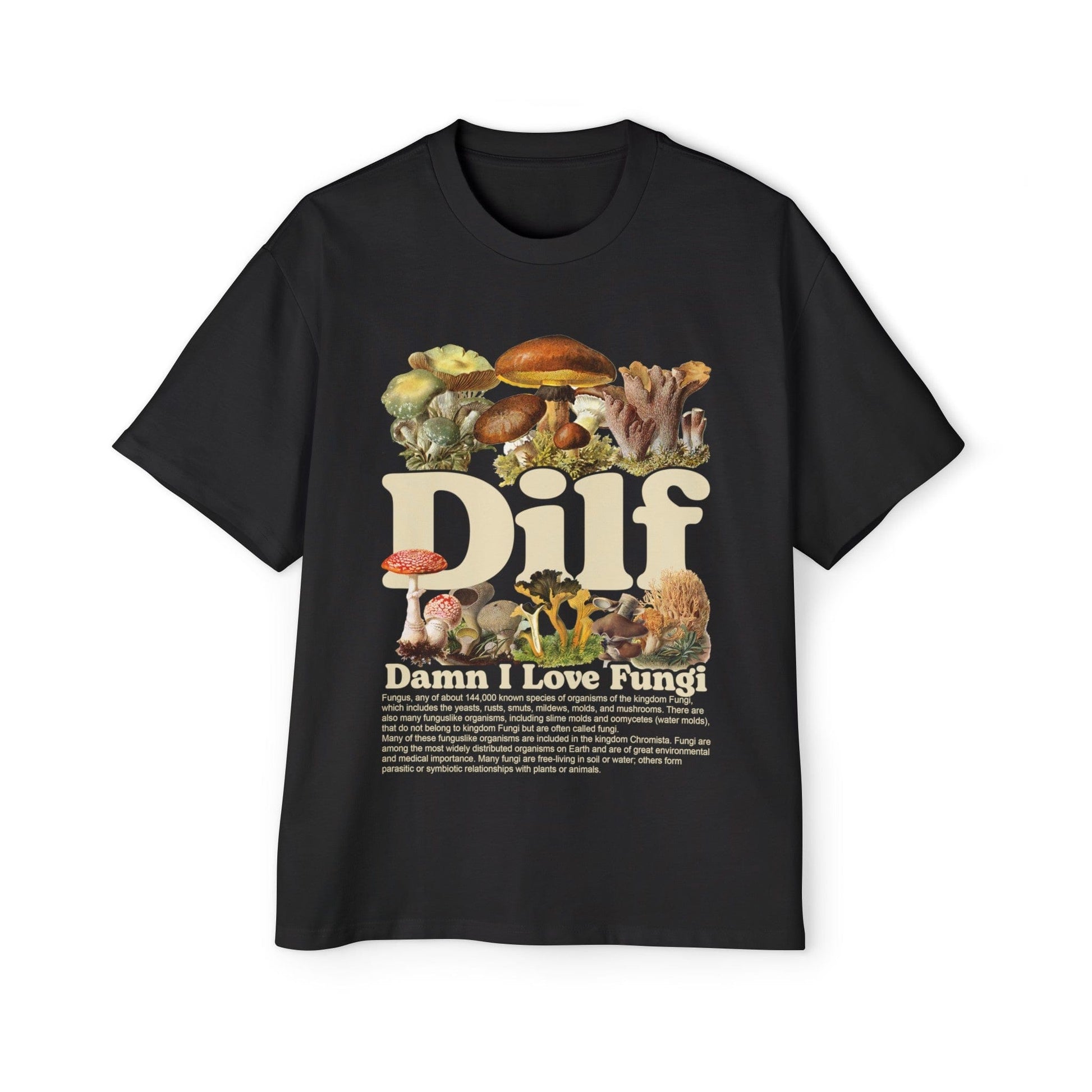 Damn I Love Fungi Oversized Tee Printify Graphic T-Shirt Australia -  Cool Graphic T-Shirts Online - 