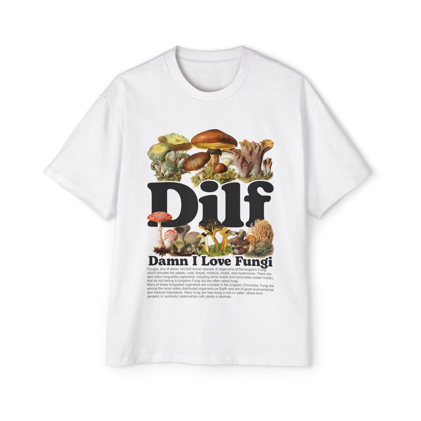 Damn I Love Fungi Oversized Tee Printify Graphic T-Shirt Australia -  Cool Graphic T-Shirts Online - 