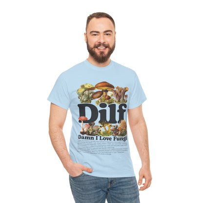 Damn I Love Fungi TShirt Printify Light Blue / S Graphic T-Shirt Australia -  Cool Graphic T-Shirts Online - 