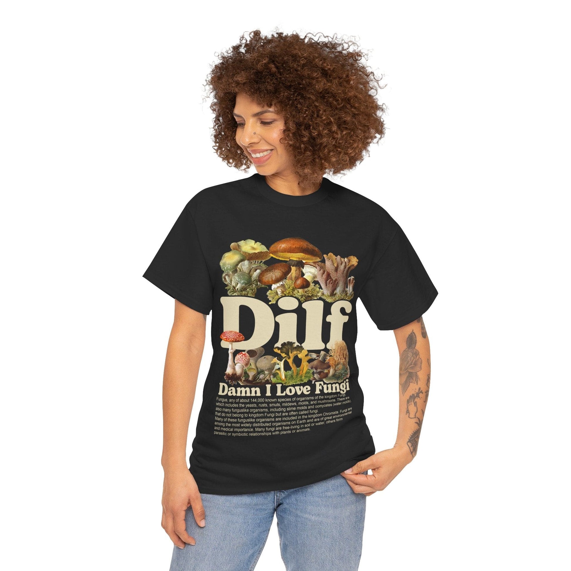 Damn I Love Fungi TShirt Printify Graphic T-Shirt Australia -  Cool Graphic T-Shirts Online - 