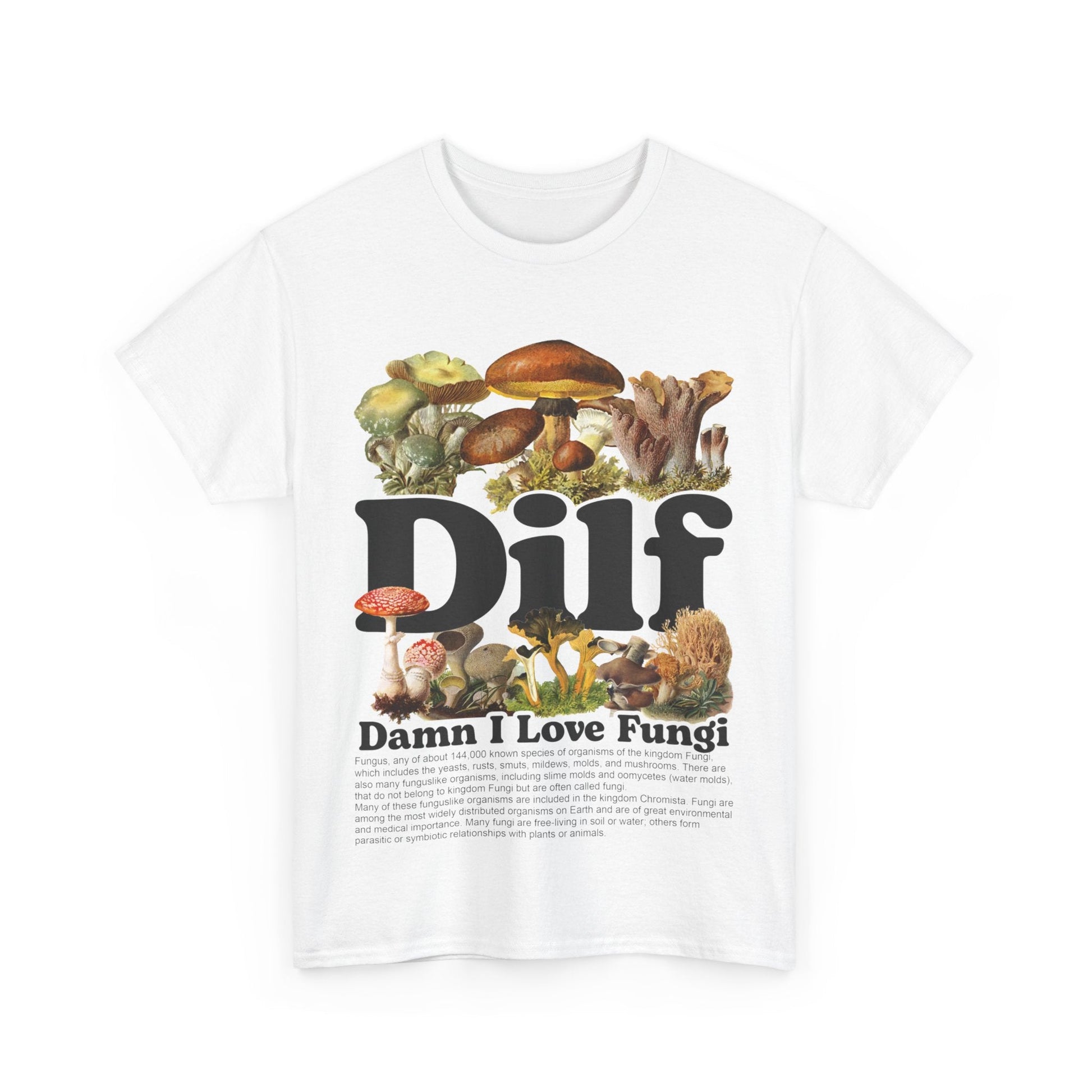 Damn I Love Fungi TShirt Printify Graphic T-Shirt Australia -  Cool Graphic T-Shirts Online - 