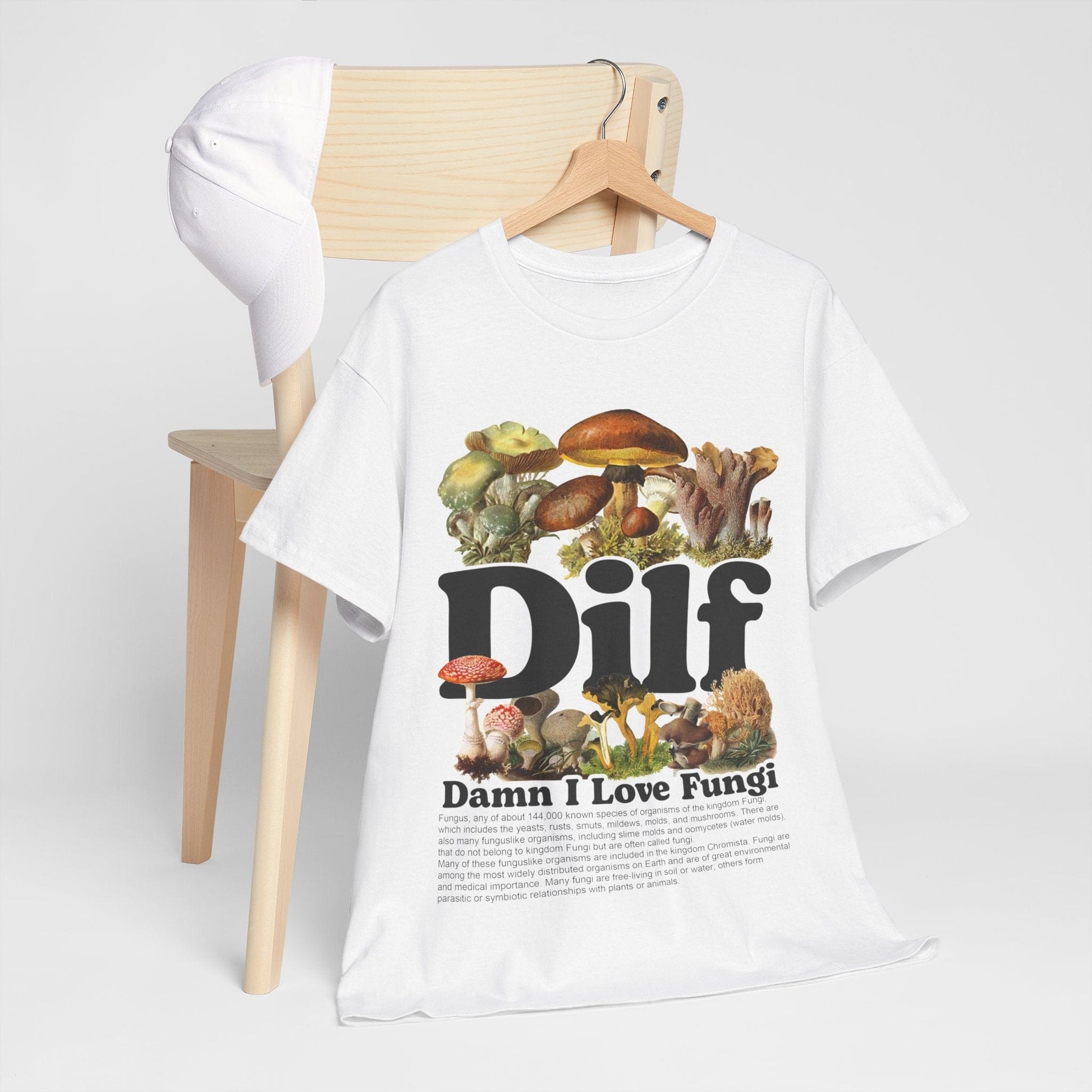 Damn I Love Fungi TShirt Printify Graphic T-Shirt Australia -  Cool Graphic T-Shirts Online - 