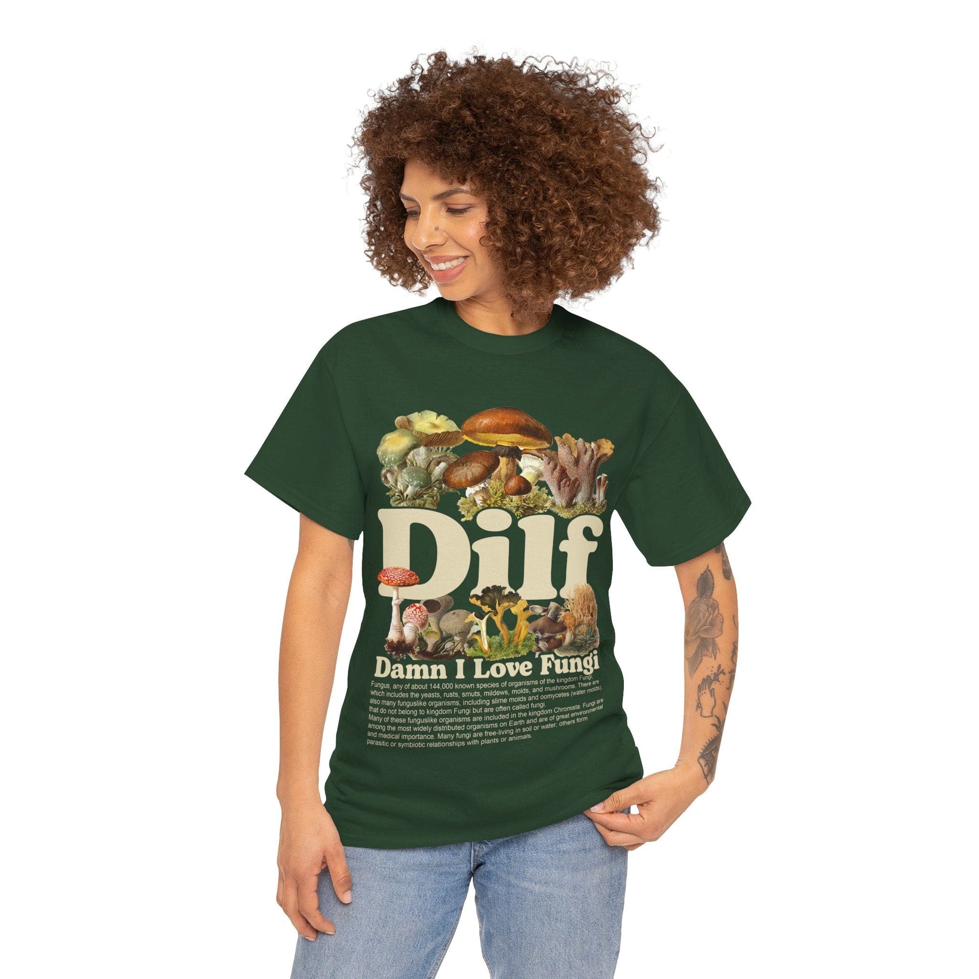 Damn I Love Fungi TShirt Printify Graphic T-Shirt Australia -  Cool Graphic T-Shirts Online - 