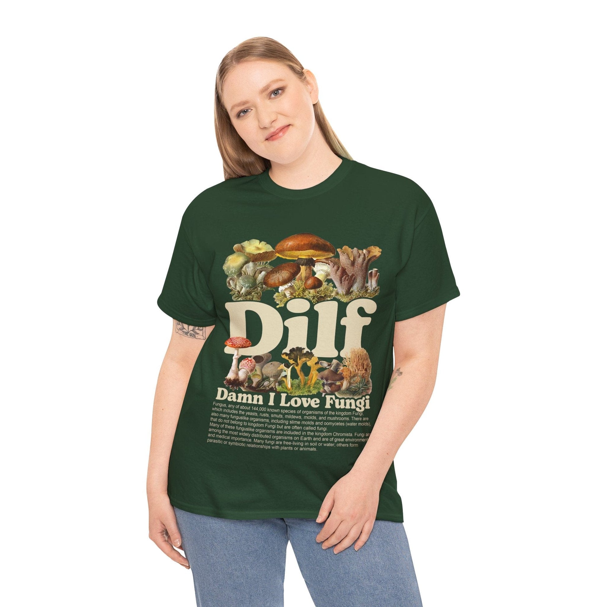 Damn I Love Fungi TShirt Printify Graphic T-Shirt Australia -  Cool Graphic T-Shirts Online - 