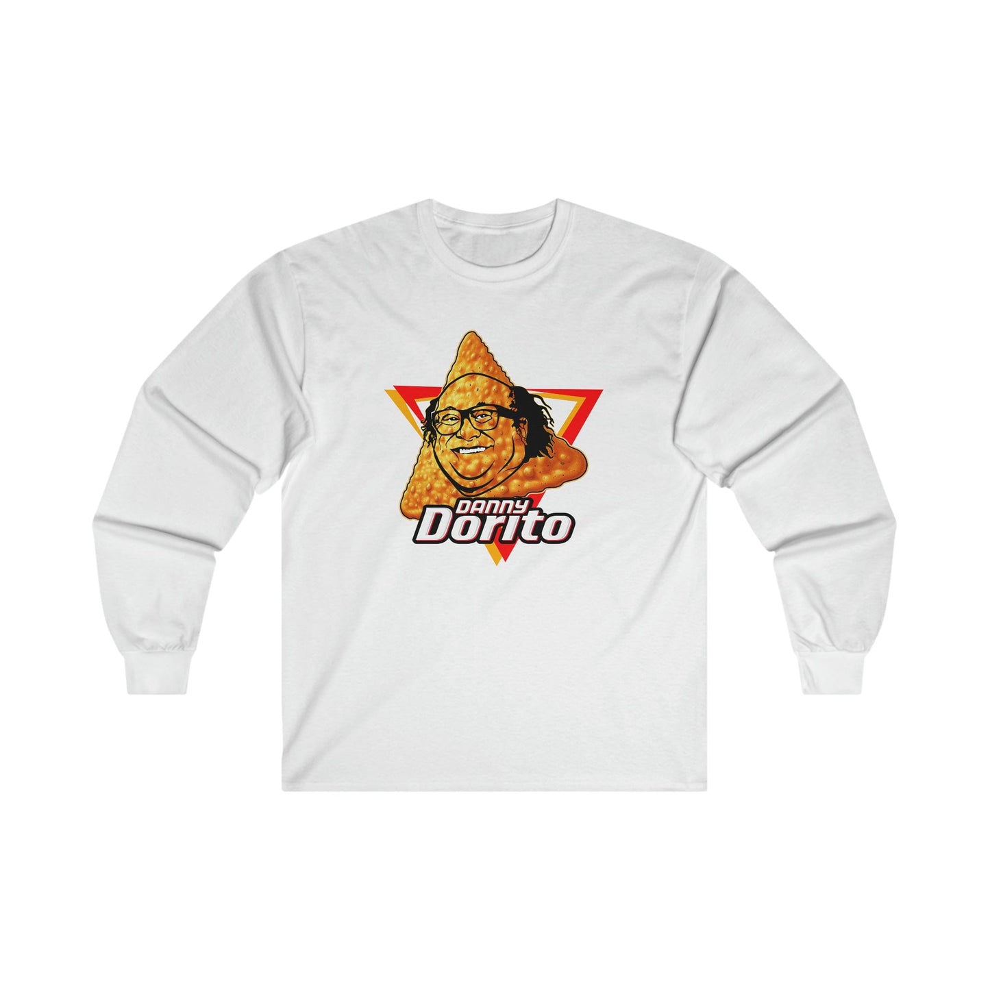 Danny Dorito Long Sleeve Graphic Tees Australia S / White Graphic T-Shirt Australia -  Cool Graphic T-Shirts Online -  Danny Dorito Long Sleeve T-Shirt | Funny Long Sleeve Shirt