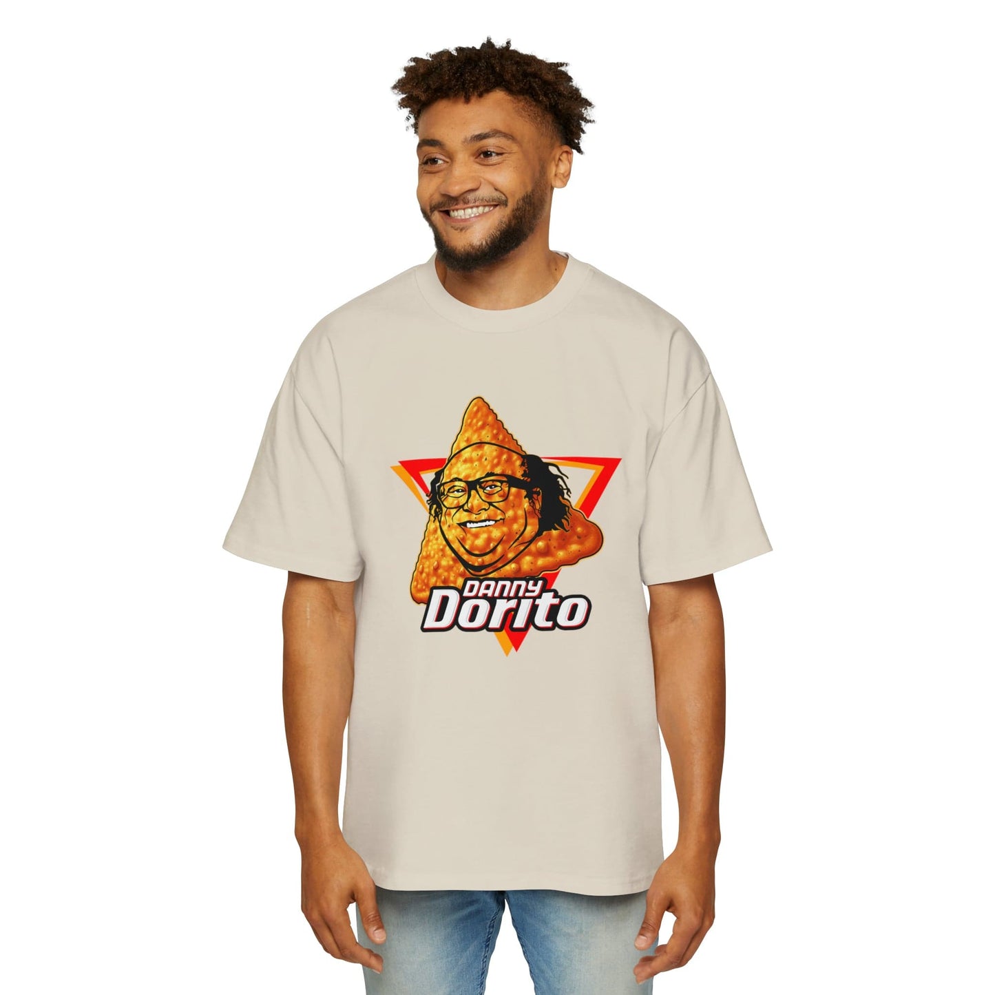 Danny Dorito Oversized Tee Graphic Tees Australia Ecru / S Graphic T-Shirt Australia -  Cool Graphic T-Shirts Online -  Danny Dorito Oversized Tee | Vintage 80's Graphic Tees Australia