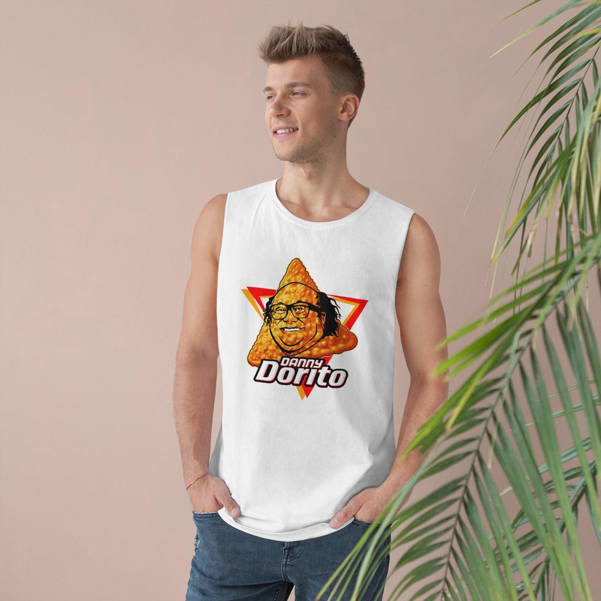 Danny Dorito Tank Top Graphic Tees Australia White / XS Graphic T-Shirt Australia -  Cool Graphic T-Shirts Online -  Danny Dorito Tank Top | Graphic Tank Tops Australia