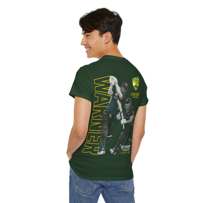 David Warner T20 World Cup Graphic Tee Graphic Tees Australia Graphic T-Shirt Australia -  Cool Graphic T-Shirts Online -  David Warner T20 World Cup T-Shirt | Cricket Merch Australia