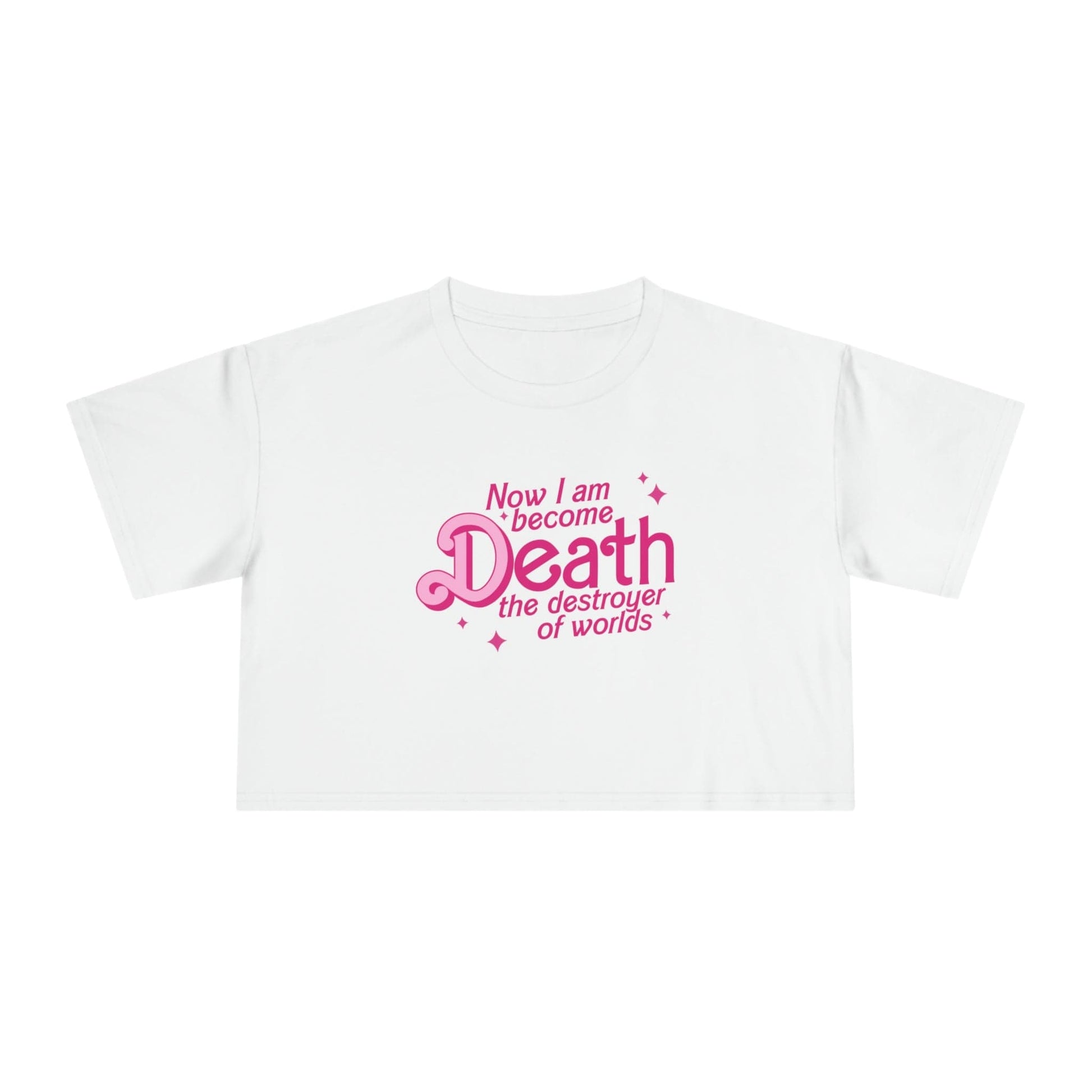 Death Destroyer Of Worlds Crop Tee Graphic Tees Australia Graphic T-Shirt Australia -  Cool Graphic T-Shirts Online - 