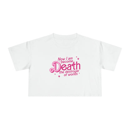 Death Destroyer Of Worlds Crop Tee Graphic Tees Australia Graphic T-Shirt Australia -  Cool Graphic T-Shirts Online - 