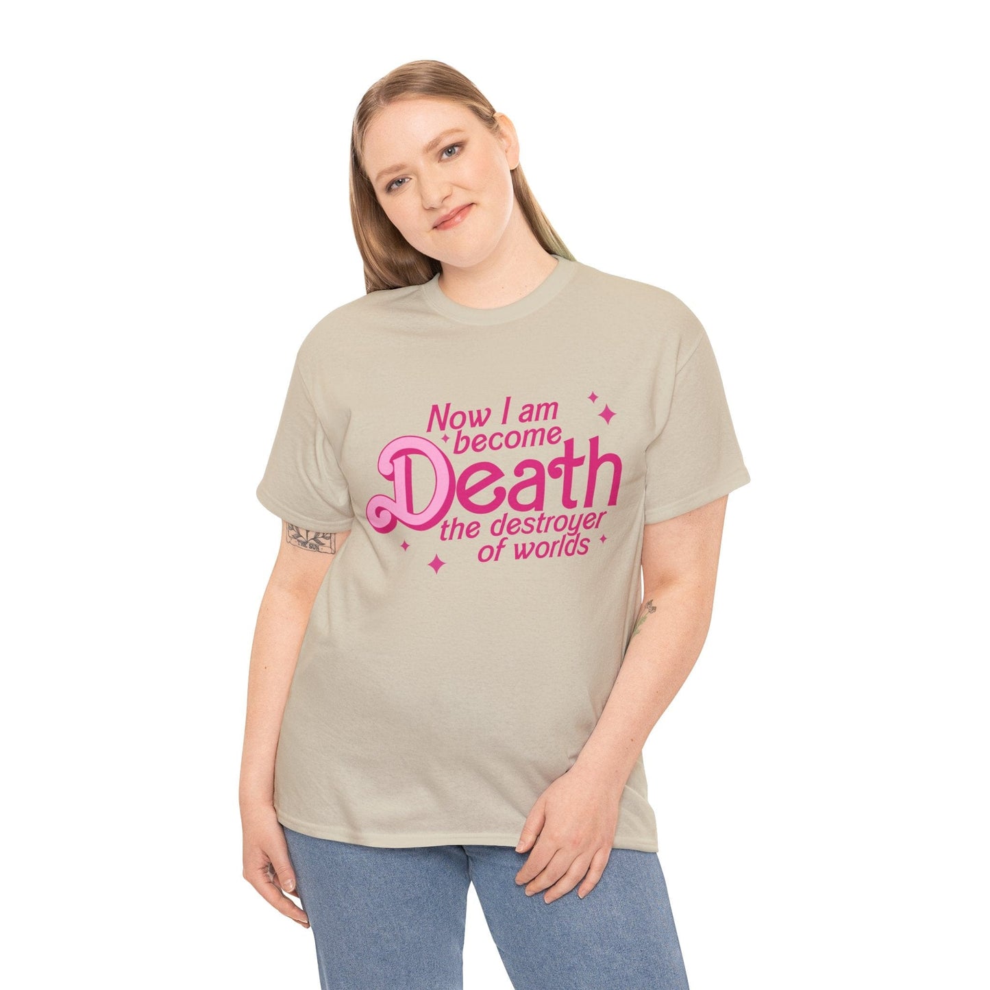 Death Destroyer Of Worlds Graphic Tee Graphic Tees Australia Sand / S Graphic T-Shirt Australia -  Cool Graphic T-Shirts Online -  Death Destroyer Of Worlds T-Shirt | Cool Graphic T-shirts Online