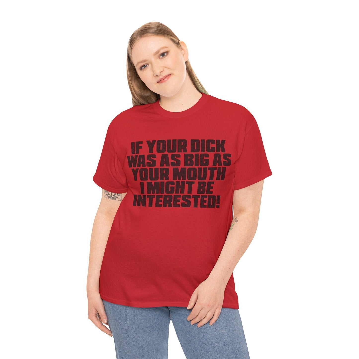 Dick Was As Big As Your Mouth Graphic Tee Graphic Tees Australia Graphic T-Shirt Australia -  Cool Graphic T-Shirts Online -  Dick Was As Big As Your Mouth T-Shirt | Offensive T-Shirts Australia