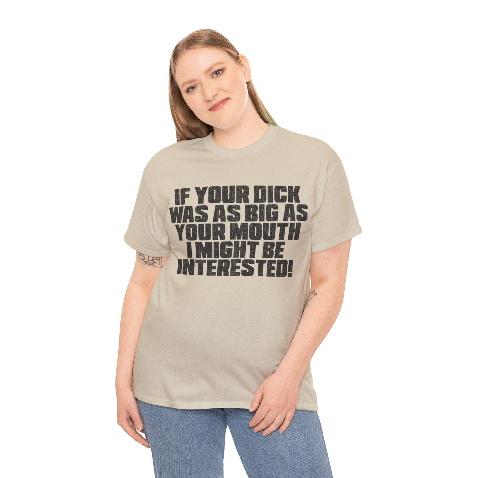 Dick Was As Big As Your Mouth Graphic Tee Graphic Tees Australia Graphic T-Shirt Australia -  Cool Graphic T-Shirts Online -  Dick Was As Big As Your Mouth T-Shirt | Offensive T-Shirts Australia