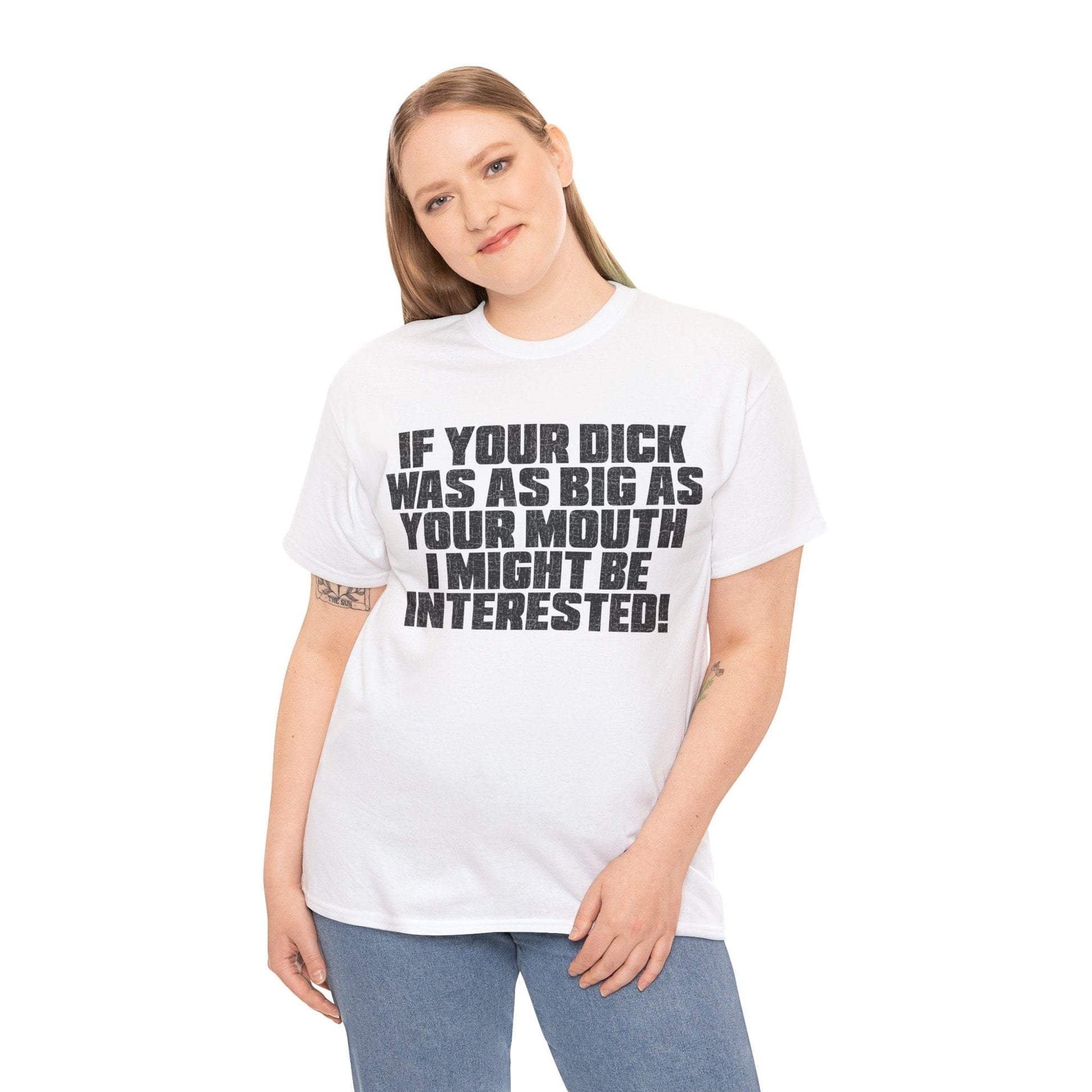 Dick Was As Big As Your Mouth Graphic Tee Graphic Tees Australia Graphic T-Shirt Australia -  Cool Graphic T-Shirts Online -  Dick Was As Big As Your Mouth T-Shirt | Offensive T-Shirts Australia