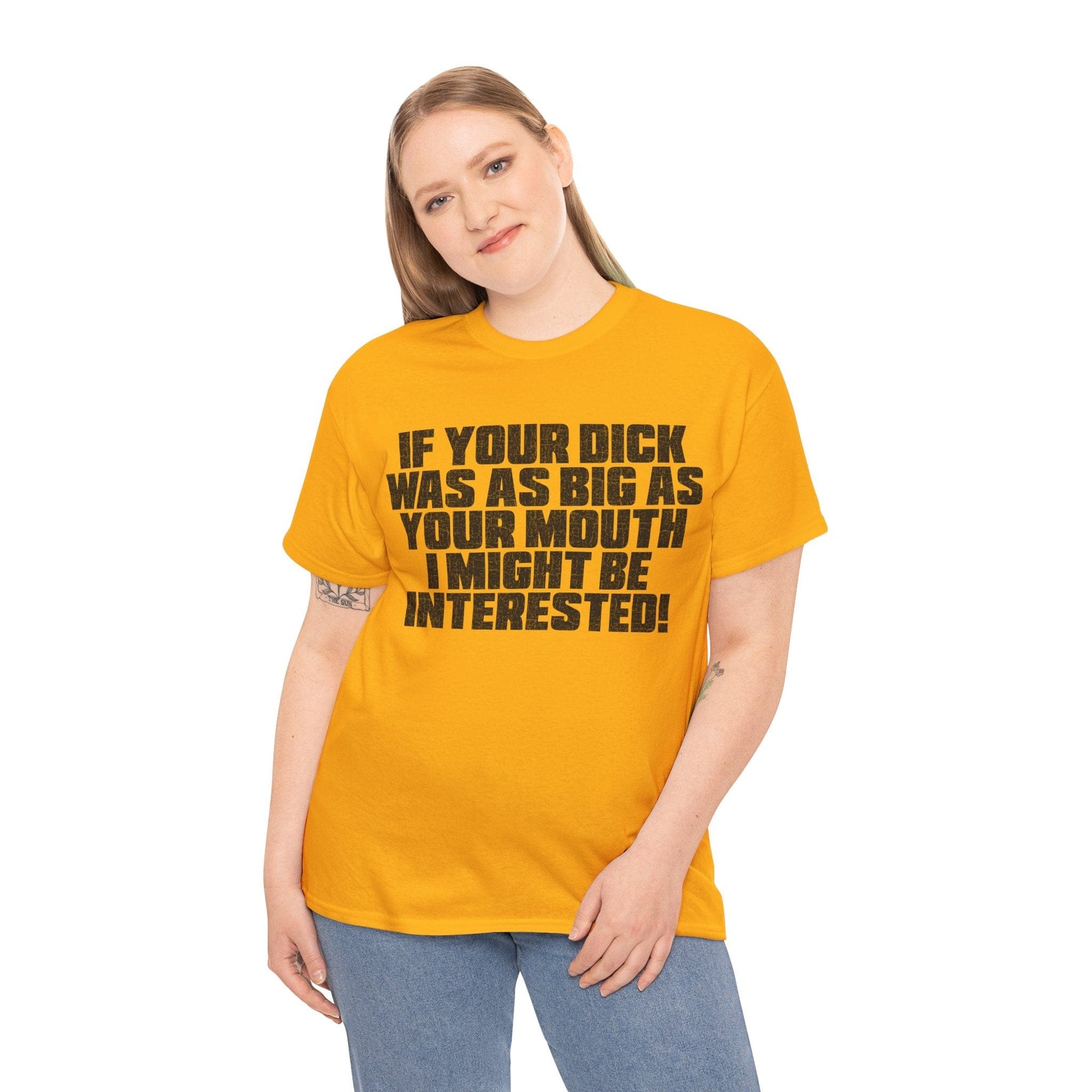 Dick Was As Big As Your Mouth Graphic Tee Graphic Tees Australia Graphic T-Shirt Australia -  Cool Graphic T-Shirts Online -  Dick Was As Big As Your Mouth T-Shirt | Offensive T-Shirts Australia