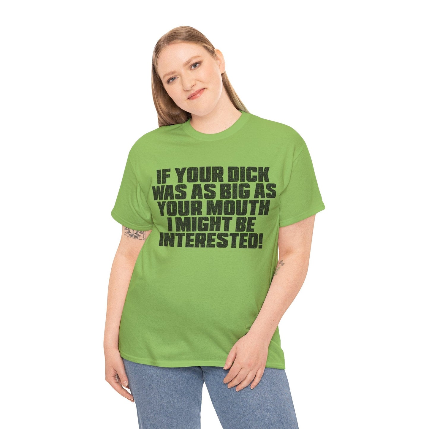 Dick Was As Big As Your Mouth Graphic Tee Graphic Tees Australia Graphic T-Shirt Australia -  Cool Graphic T-Shirts Online -  Dick Was As Big As Your Mouth T-Shirt | Offensive T-Shirts Australia