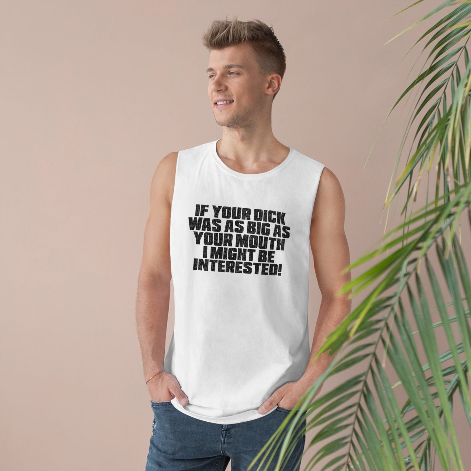 Dick Was As Big As Your Mouth Tank Top Graphic Tees Australia Graphic T-Shirt Australia -  Cool Graphic T-Shirts Online - 