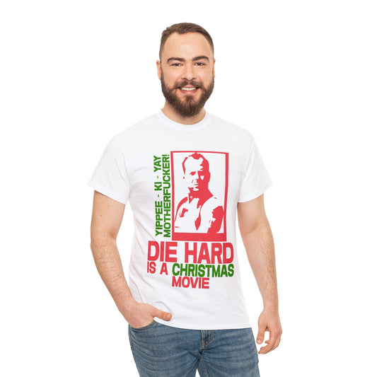 Die Hard Is A Christmas Movie Graphic Tee Graphic Tees Australia White / S Graphic T-Shirt Australia -  Cool Graphic T-Shirts Online -  Die Hard Is A Christmas Movie T-Shirt | Funny T-Shirts Australia