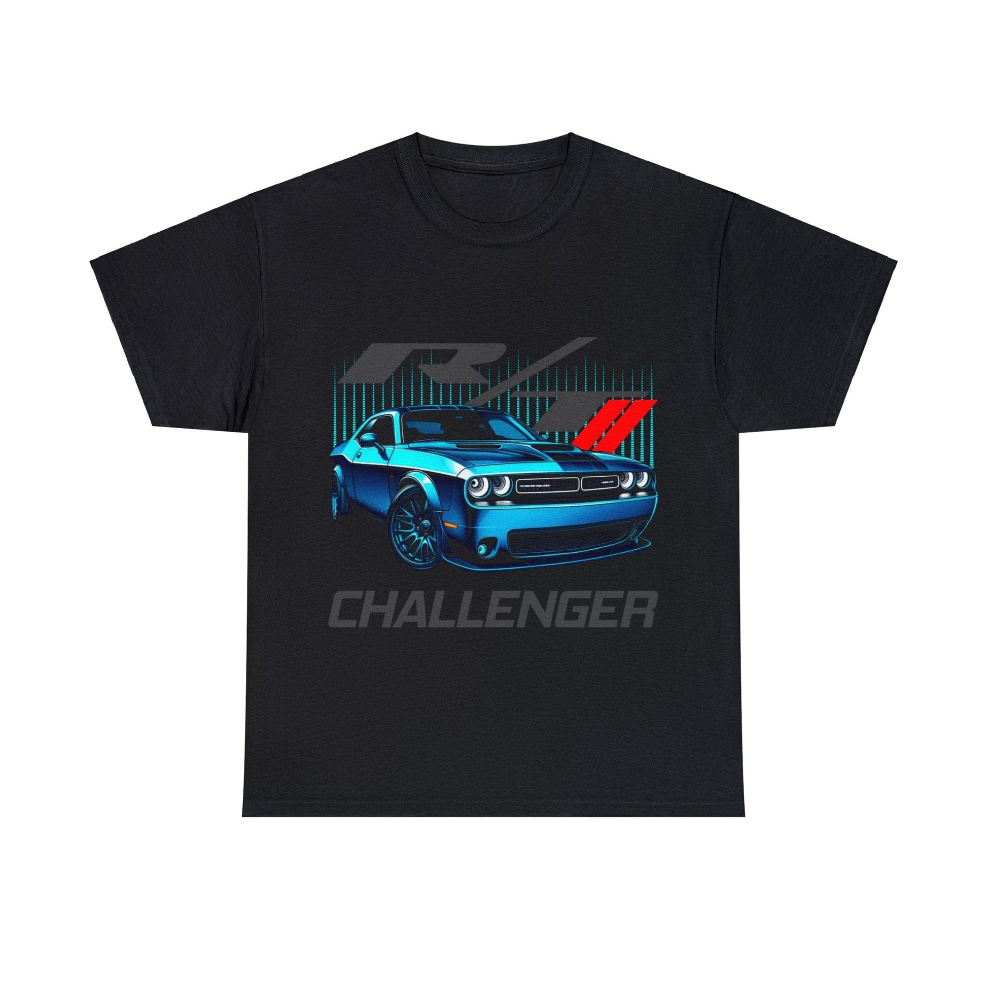 Dodge Challenger Electric Blue Graphic Tee Graphic Tees Australia Black / S Graphic T-Shirt Australia -  Cool Graphic T-Shirts Online -  Dodge Challenger T-Shirt | JDM Racewear T-Shirt Australia