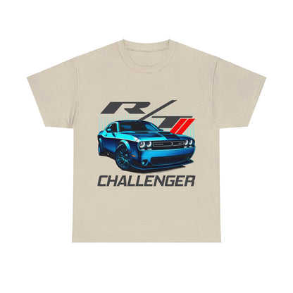 Dodge Challenger Electric Blue Graphic Tee Graphic Tees Australia Sand / S Graphic T-Shirt Australia -  Cool Graphic T-Shirts Online -  Dodge Challenger T-Shirt | JDM Racewear T-Shirt Australia