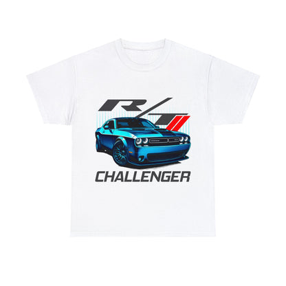 Dodge Challenger Electric Blue Graphic Tee Graphic Tees Australia White / S Graphic T-Shirt Australia -  Cool Graphic T-Shirts Online -  Dodge Challenger T-Shirt | JDM Racewear T-Shirt Australia