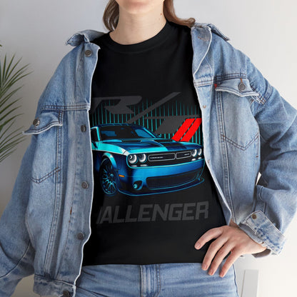 Dodge Challenger Electric Blue Graphic Tee Graphic Tees Australia Graphic T-Shirt Australia -  Cool Graphic T-Shirts Online -  Dodge Challenger T-Shirt | JDM Racewear T-Shirt Australia