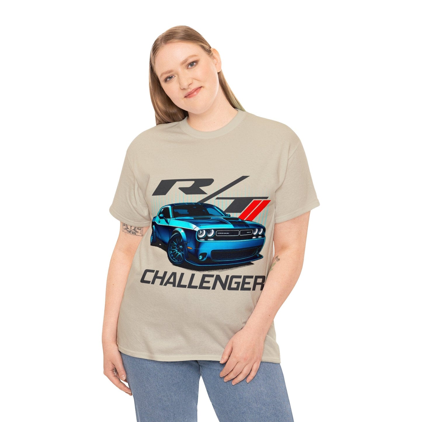 Dodge Challenger Electric Blue Graphic Tee Graphic Tees Australia Graphic T-Shirt Australia -  Cool Graphic T-Shirts Online -  Dodge Challenger T-Shirt | JDM Racewear T-Shirt Australia