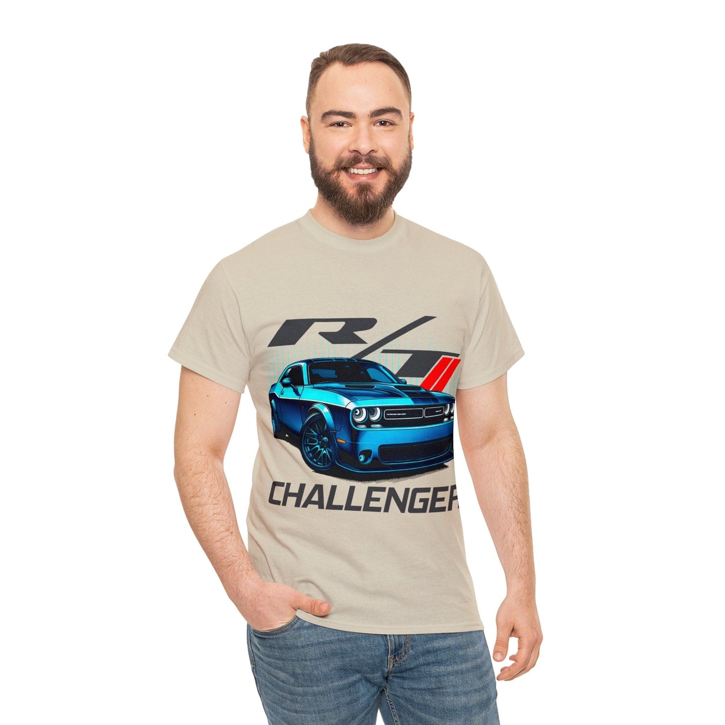 Dodge Challenger Electric Blue Graphic Tee Graphic Tees Australia Graphic T-Shirt Australia -  Cool Graphic T-Shirts Online -  Dodge Challenger T-Shirt | JDM Racewear T-Shirt Australia