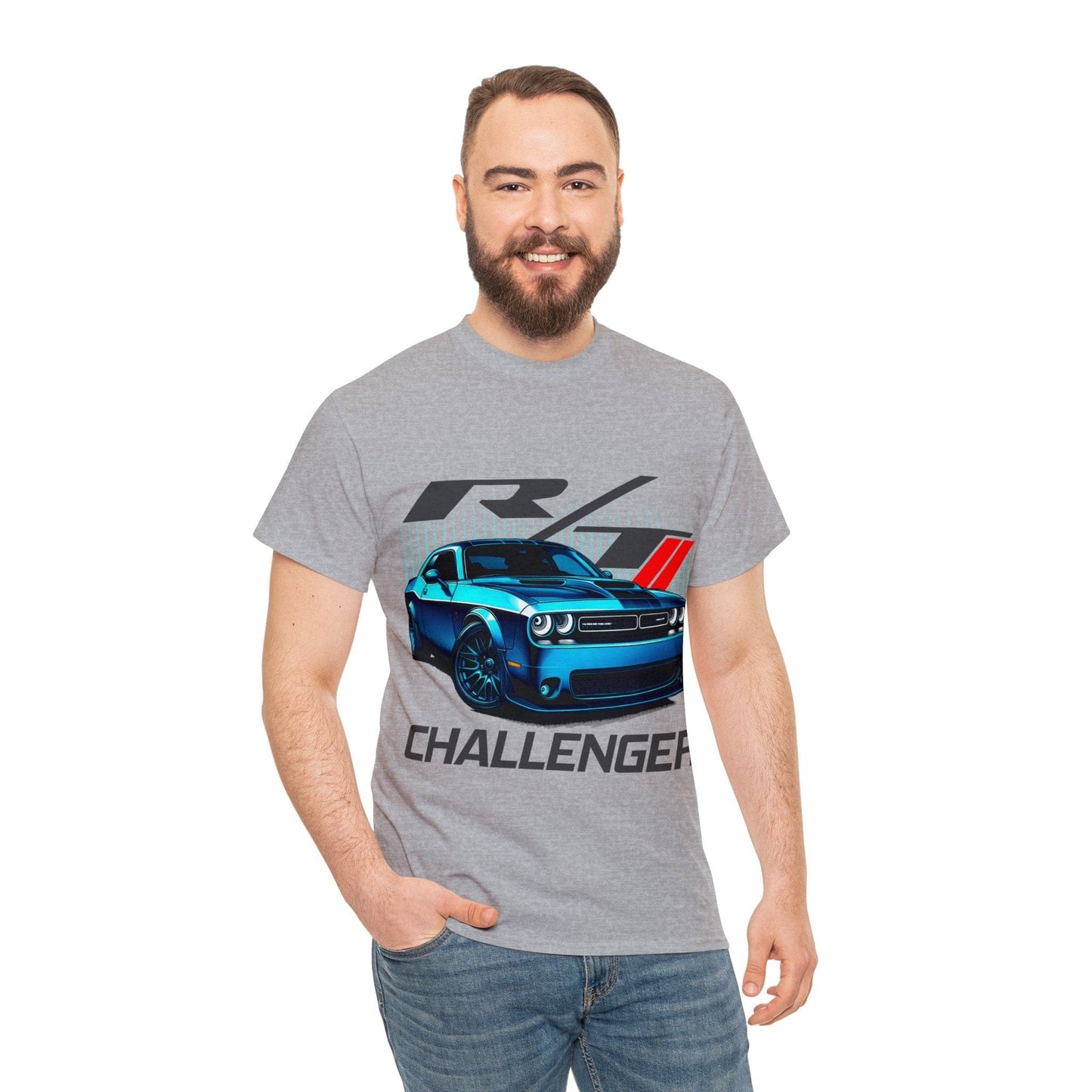 Dodge Challenger Electric Blue Graphic Tee Graphic Tees Australia Graphic T-Shirt Australia -  Cool Graphic T-Shirts Online -  Dodge Challenger T-Shirt | JDM Racewear T-Shirt Australia