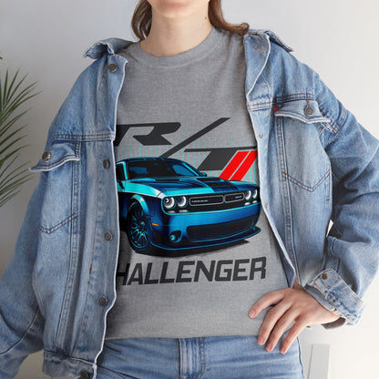 Dodge Challenger Electric Blue Graphic Tee Graphic Tees Australia Graphic T-Shirt Australia -  Cool Graphic T-Shirts Online -  Dodge Challenger T-Shirt | JDM Racewear T-Shirt Australia