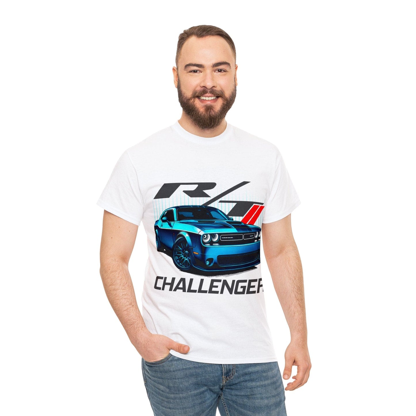 Dodge Challenger Electric Blue Graphic Tee Graphic Tees Australia Graphic T-Shirt Australia -  Cool Graphic T-Shirts Online -  Dodge Challenger T-Shirt | JDM Racewear T-Shirt Australia