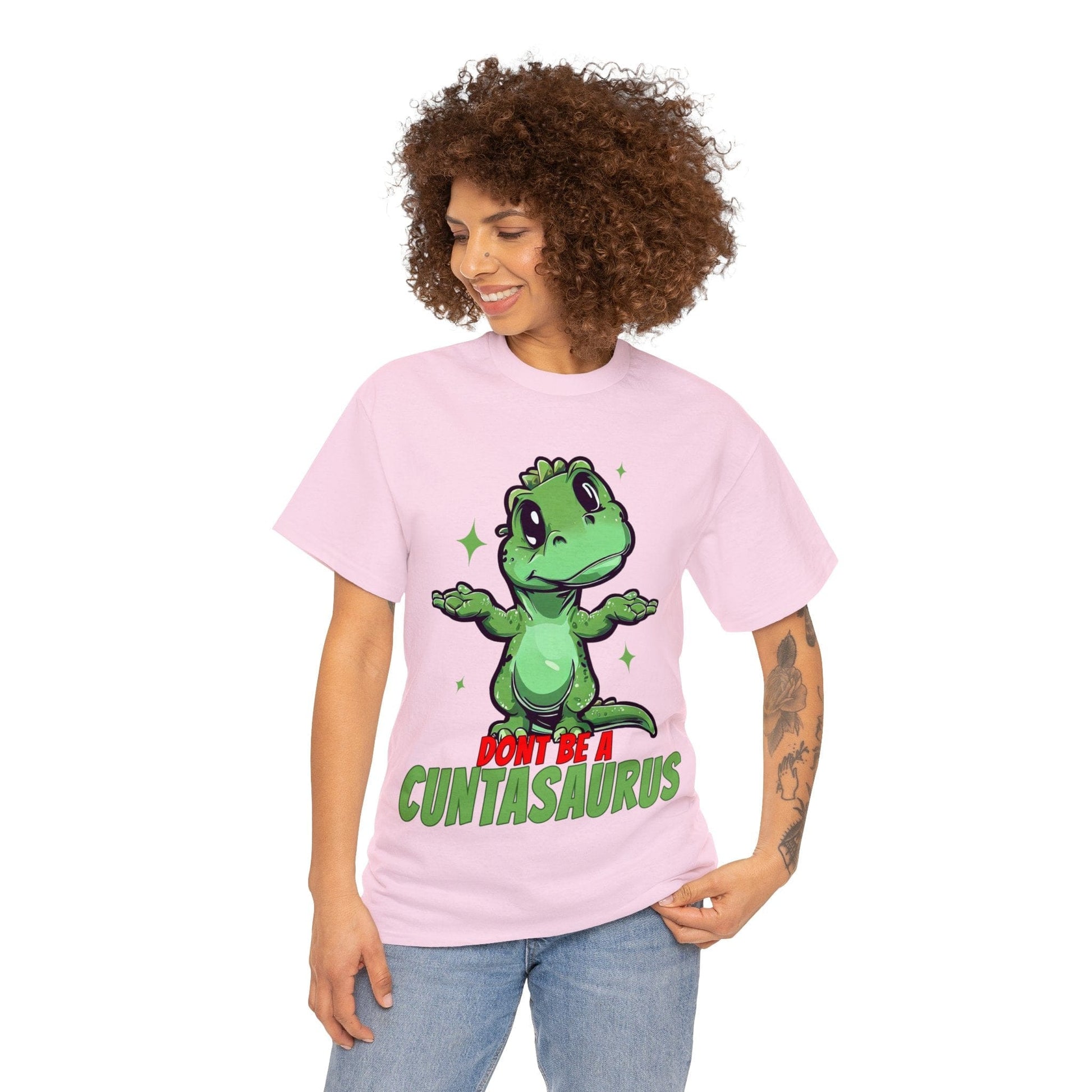 Dont Be A Cuntasaurus Graphic Tee Graphic Tees Australia Light Pink / S Graphic T-Shirt Australia -  Cool Graphic T-Shirts Online -  Dont Be A Cuntasaurus T-Shirt | Funny T-Shirts Australia