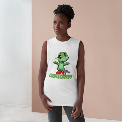 Dont Be A Cuntasaurus Tank Top Graphic Tees Australia White / XS Graphic T-Shirt Australia -  Cool Graphic T-Shirts Online -  Dont Be A Cuntasaurus Tank Top | Funny Tank Tops & Singlets