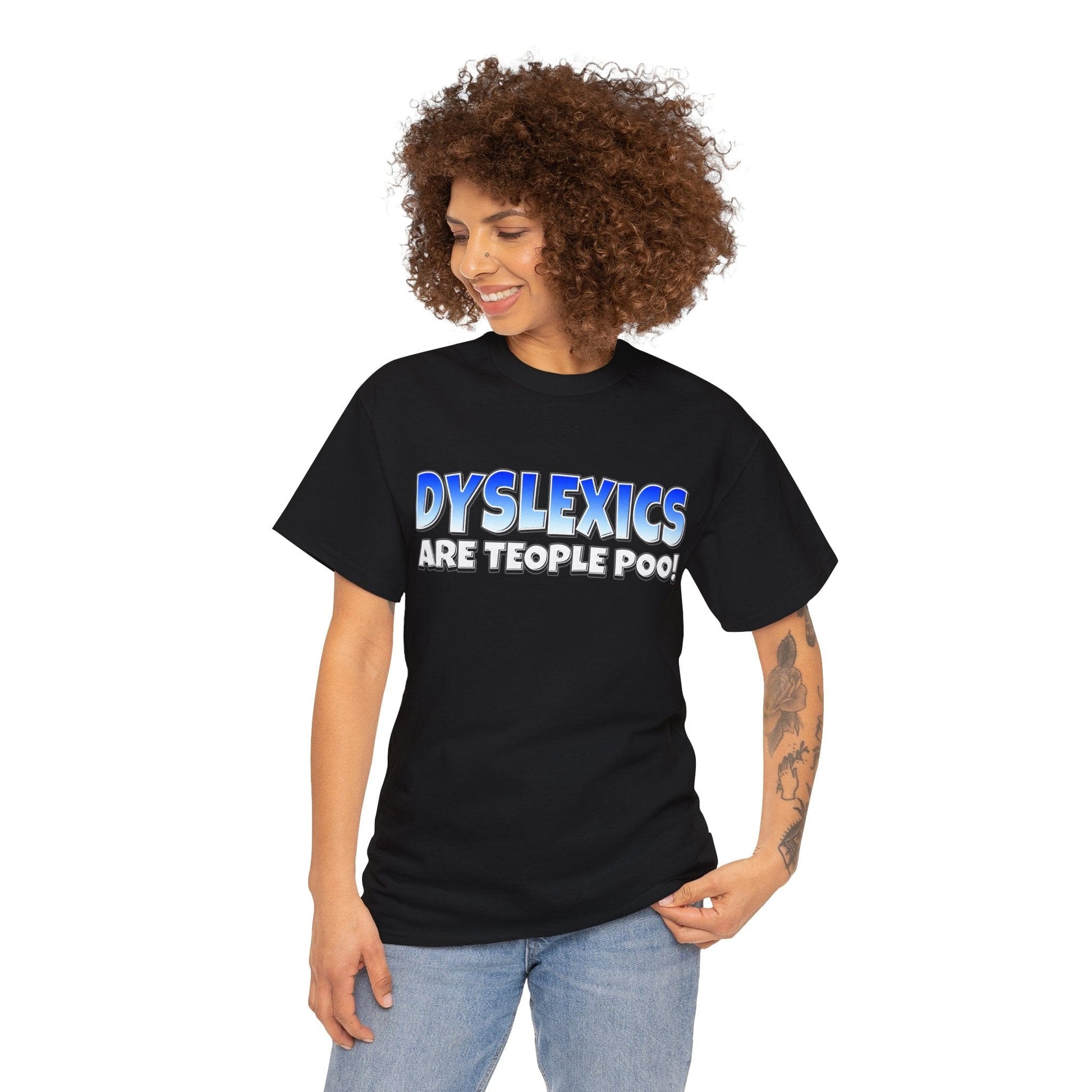 Dyslexics Are Teople Poo Graphic Tee Graphic Tees Australia Graphic T-Shirt Australia -  Cool Graphic T-Shirts Online -  Dyslexics Are Teople Poo T-Shirt | Funny Offensive T-Shirts