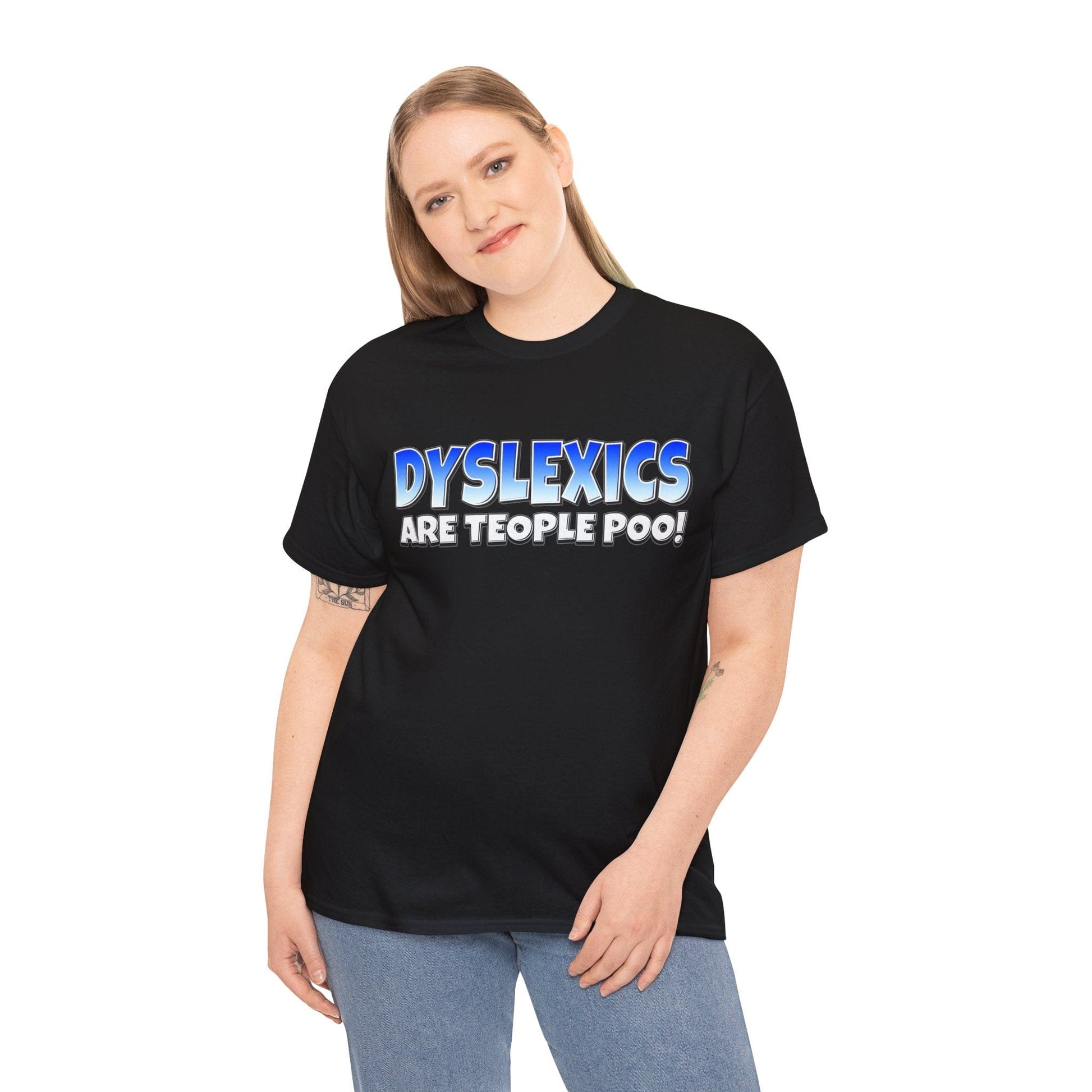 Dyslexics Are Teople Poo Graphic Tee Graphic Tees Australia Graphic T-Shirt Australia -  Cool Graphic T-Shirts Online -  Dyslexics Are Teople Poo T-Shirt | Funny Offensive T-Shirts