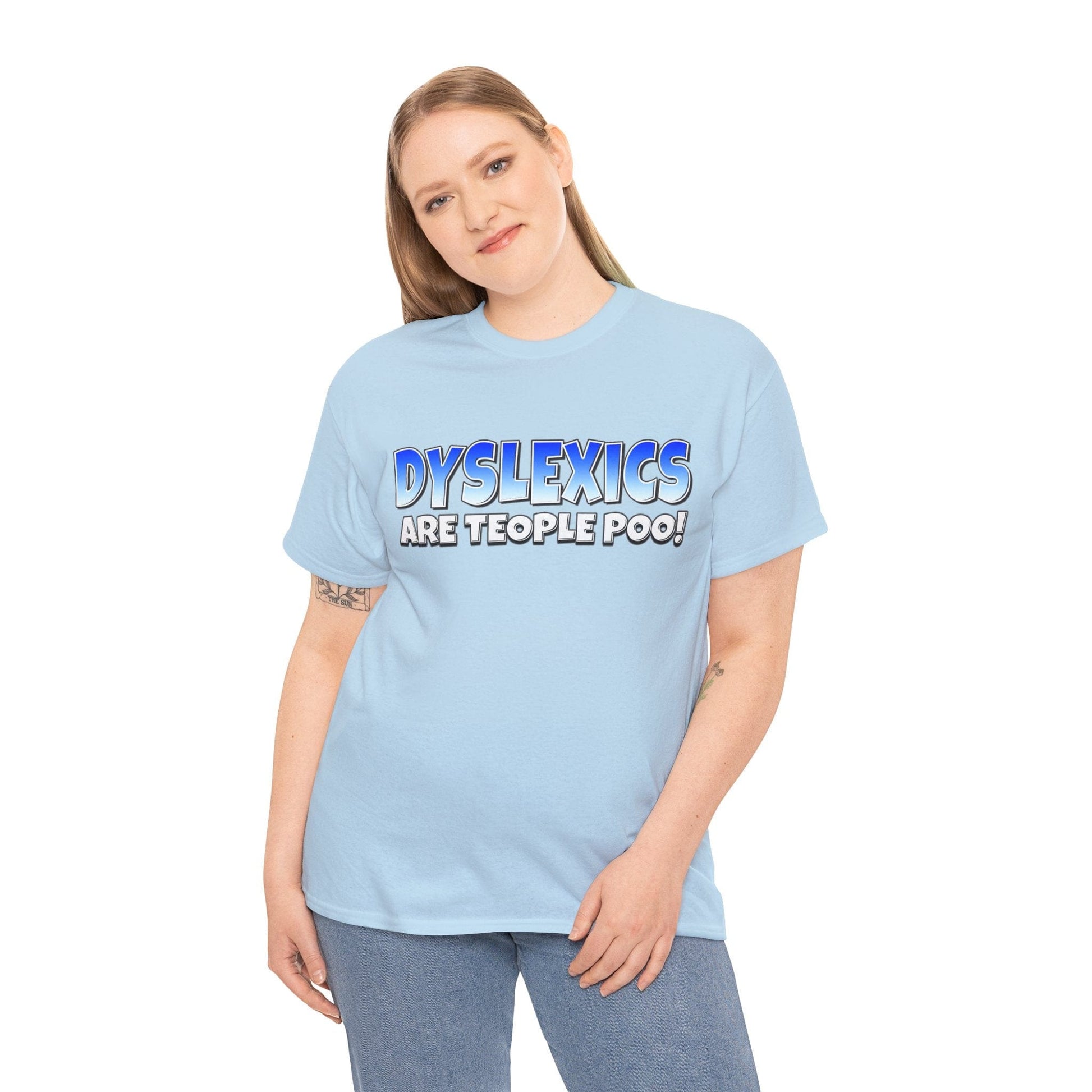 Dyslexics Are Teople Poo Graphic Tee Graphic Tees Australia Graphic T-Shirt Australia -  Cool Graphic T-Shirts Online -  Dyslexics Are Teople Poo T-Shirt | Funny Offensive T-Shirts