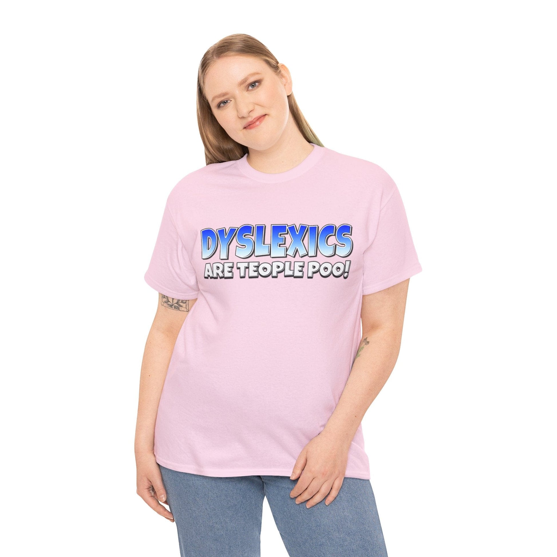 Dyslexics Are Teople Poo Graphic Tee Graphic Tees Australia Graphic T-Shirt Australia -  Cool Graphic T-Shirts Online -  Dyslexics Are Teople Poo T-Shirt | Funny Offensive T-Shirts