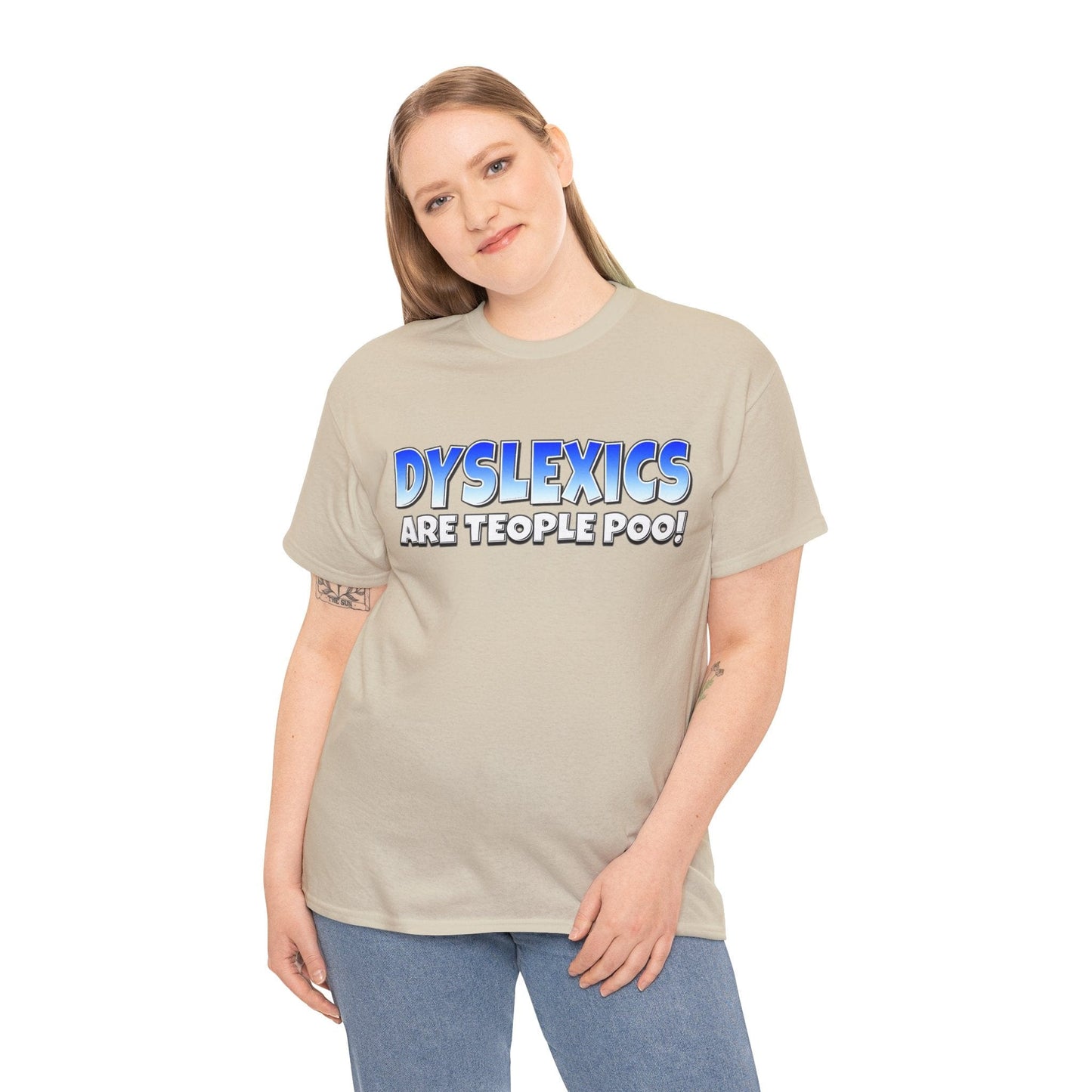 Dyslexics Are Teople Poo Graphic Tee Graphic Tees Australia Graphic T-Shirt Australia -  Cool Graphic T-Shirts Online -  Dyslexics Are Teople Poo T-Shirt | Funny Offensive T-Shirts