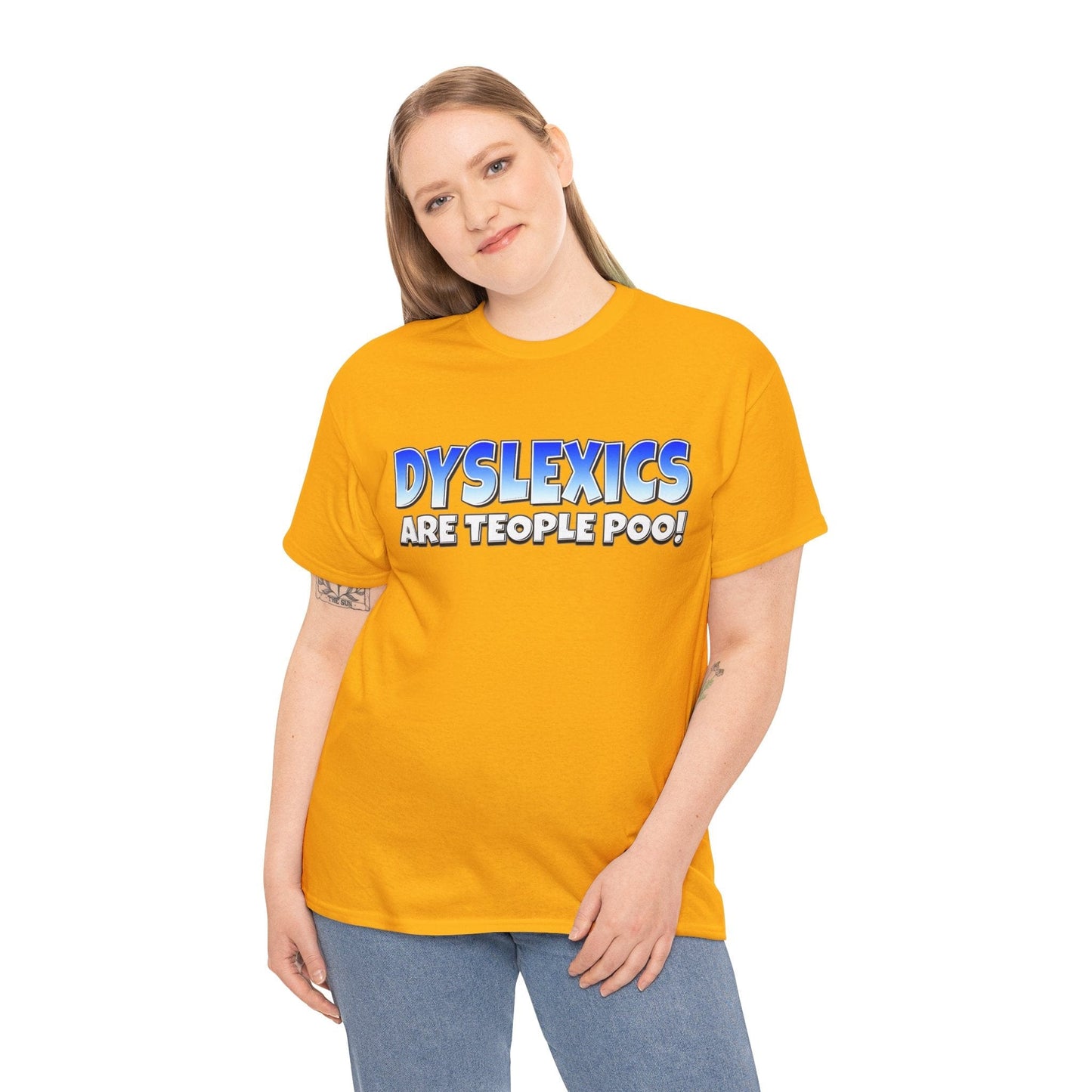 Dyslexics Are Teople Poo Graphic Tee Graphic Tees Australia Graphic T-Shirt Australia -  Cool Graphic T-Shirts Online -  Dyslexics Are Teople Poo T-Shirt | Funny Offensive T-Shirts