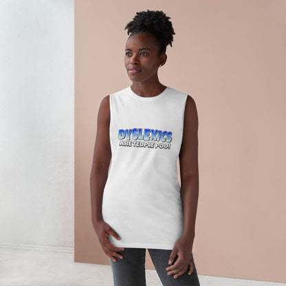 Dyslexics Are Teople Poo Tank Top Graphic Tees Australia Graphic T-Shirt Australia -  Cool Graphic T-Shirts Online -  Dyslexics Are Teople Poo Tank Top | Funny Tank Tops Australia