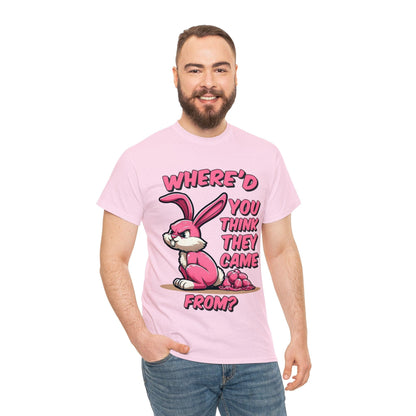 Easter Bunny Graphic Tee Graphic Tees Australia Light Pink / S Graphic T-Shirt Australia -  Cool Graphic T-Shirts Online -  Easter Bunny T-Shirt | Funny Graphic T-Shirts Australia