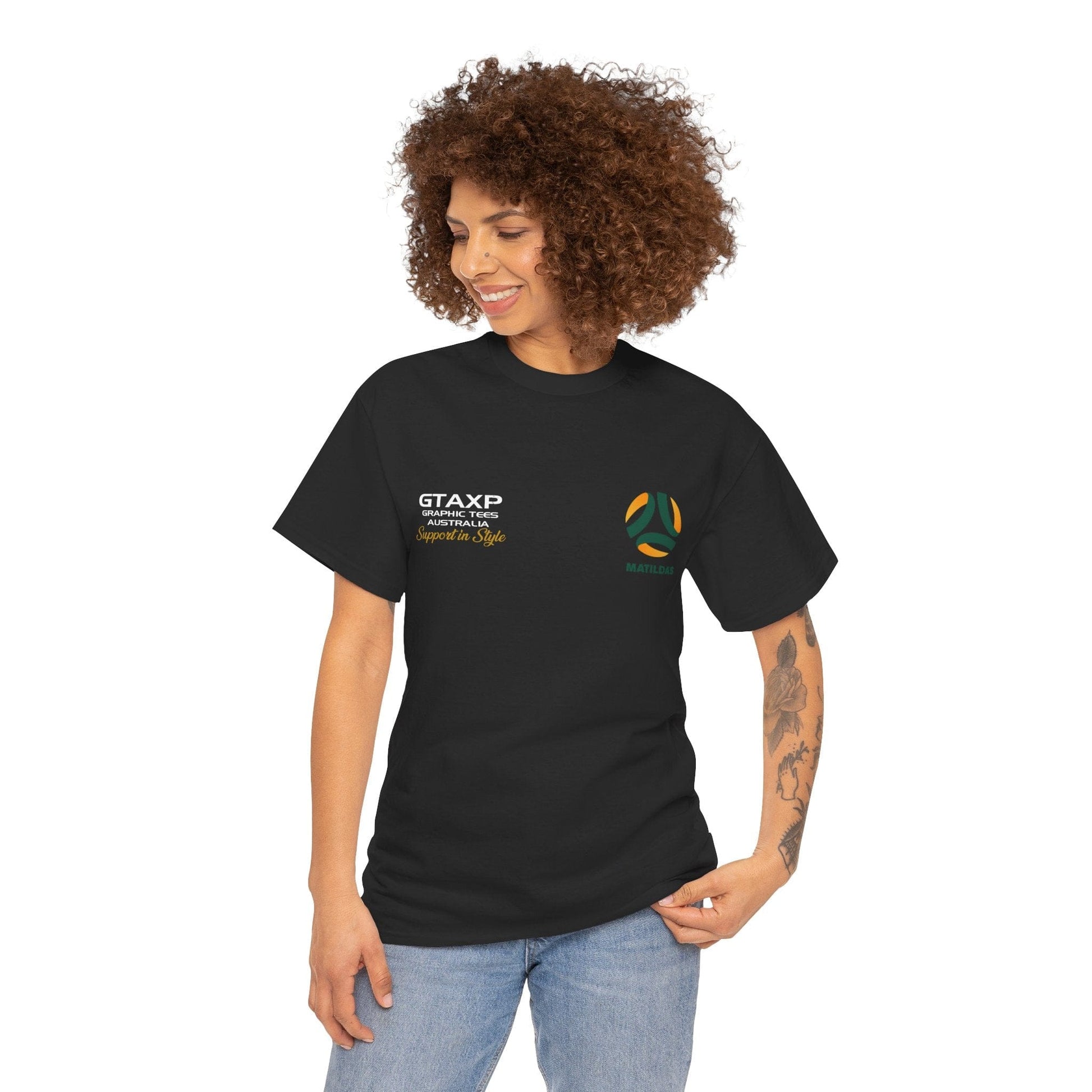 Ellie Carpenter Matildas Duo Graphic Tee Graphic Tees Australia Graphic T-Shirt Australia -  Cool Graphic T-Shirts Online -  Ellie Carpenter Matildas Duo T-Shirt | Matildas T-Shirts Australia