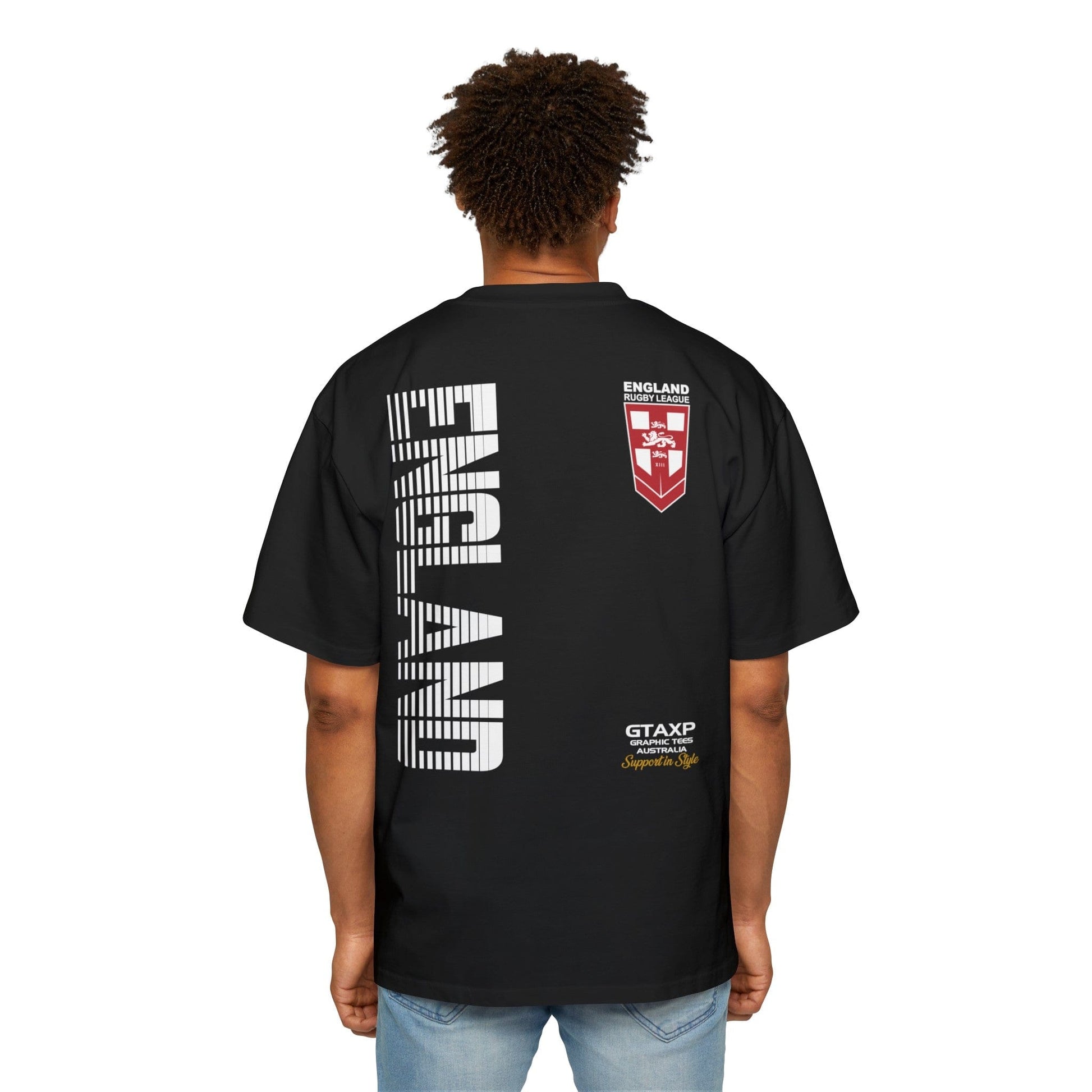 England Lions World Cup Oversized Tee Graphic Tees Australia Black / S Graphic T-Shirt Australia -  Cool Graphic T-Shirts Online -  England Lions World Cup Oversized Tee | England Rugby League T-Shirt