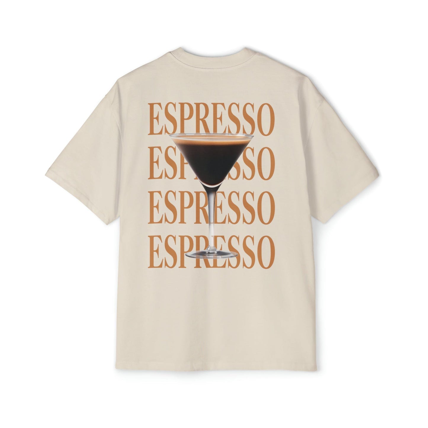 Espresso Martini Oversized Tee Graphic Tees Australia Ecru / S Graphic T-Shirt Australia -  Cool Graphic T-Shirts Online -  Espresso Martini Oversized Tee | Oversized T-Shirts Australia