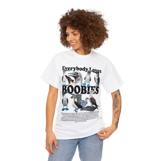 Everybody Loves Boobies Graphic Tee Graphic Tees Australia White / S Graphic T-Shirt Australia -  Cool Graphic T-Shirts Online -  Everybody Loves Boobies T-Shirt | Funny T-Shirts Australia