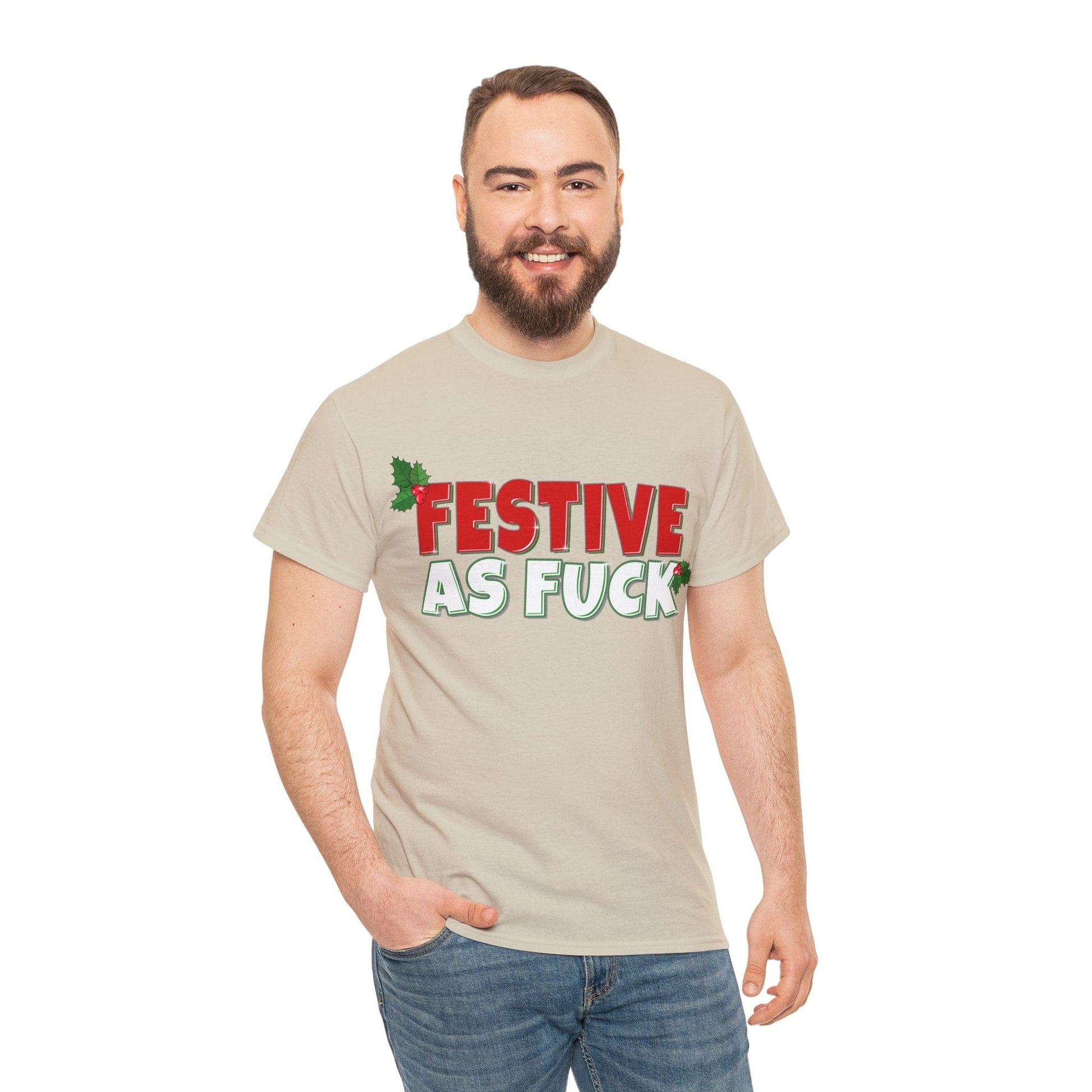 Festive As Fuck Graphic Tee Graphic Tees Australia Graphic T-Shirt Australia -  Cool Graphic T-Shirts Online -  Festive As Fuck T-Shirt | Funny Graphic T-Shirts Australia