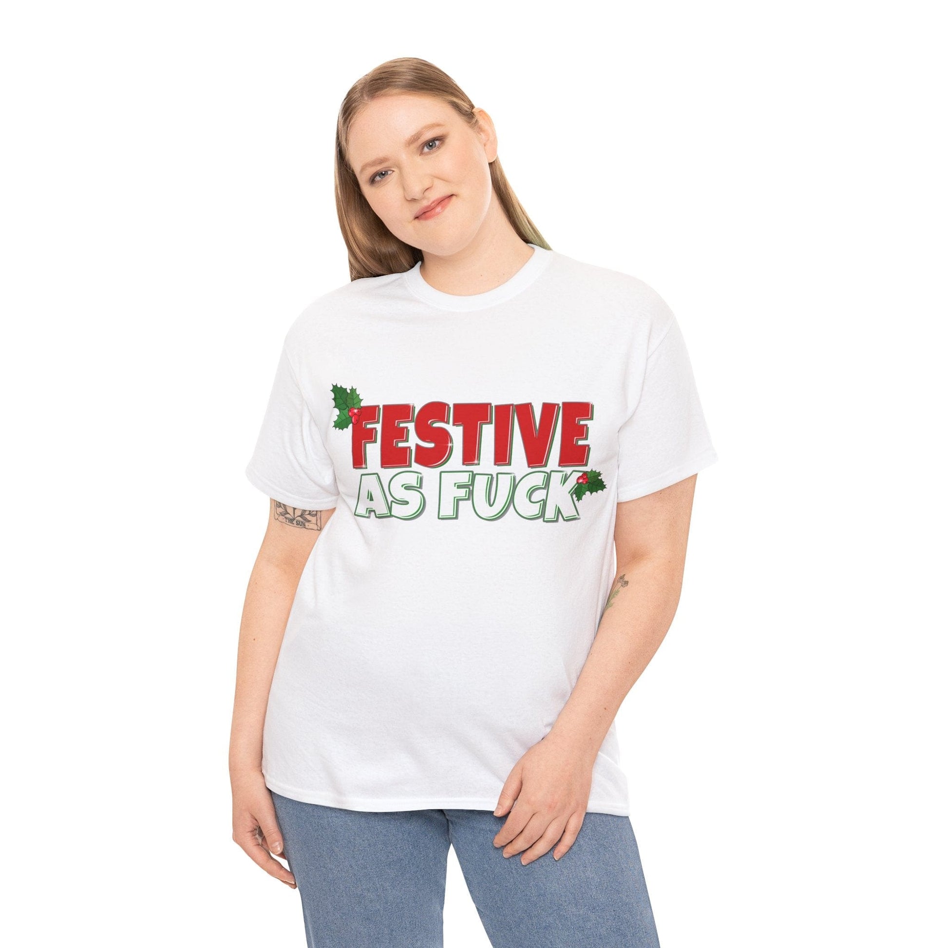 Festive As Fuck Graphic Tee Graphic Tees Australia Graphic T-Shirt Australia -  Cool Graphic T-Shirts Online -  Festive As Fuck T-Shirt | Funny Graphic T-Shirts Australia