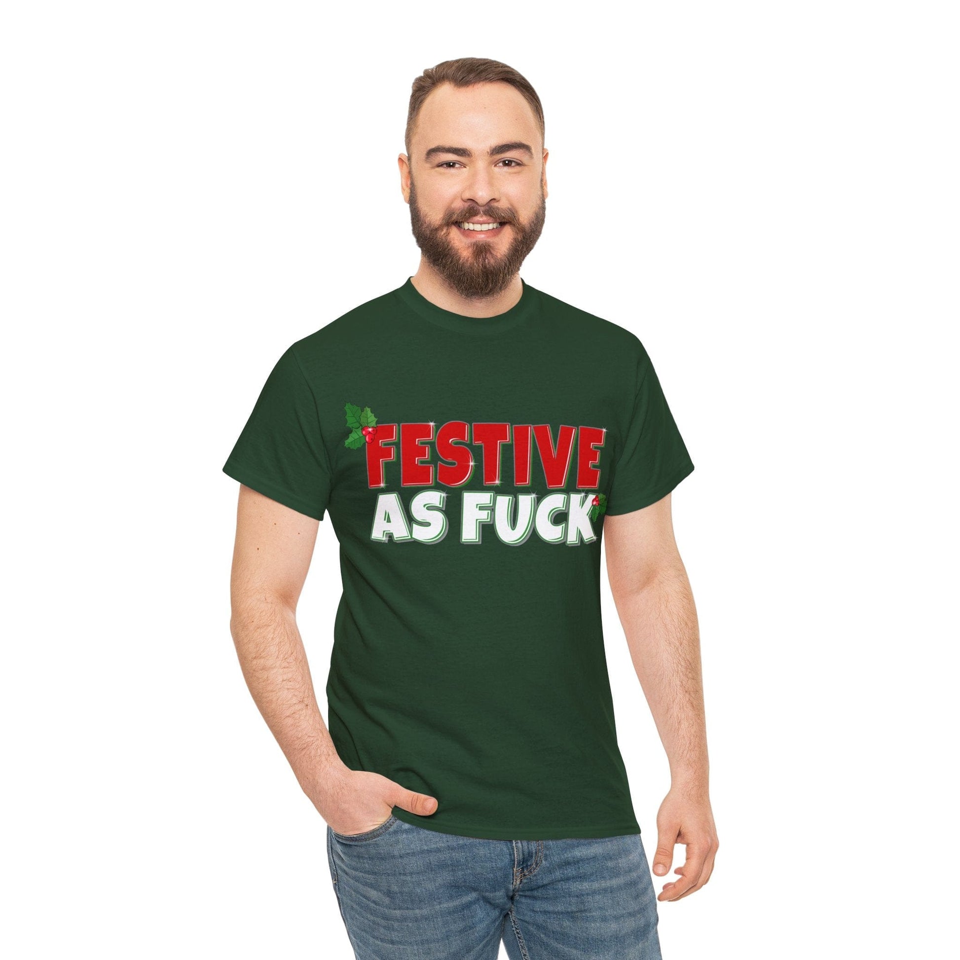 Festive As Fuck Graphic Tee Graphic Tees Australia Graphic T-Shirt Australia -  Cool Graphic T-Shirts Online -  Festive As Fuck T-Shirt | Funny Graphic T-Shirts Australia