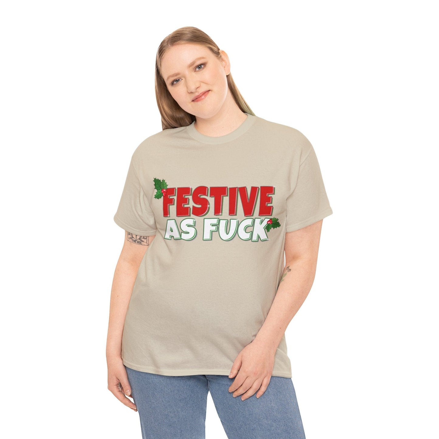 Festive As Fuck Graphic Tee Graphic Tees Australia Graphic T-Shirt Australia -  Cool Graphic T-Shirts Online -  Festive As Fuck T-Shirt | Funny Graphic T-Shirts Australia