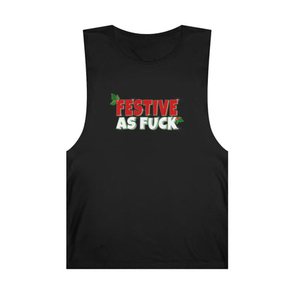 Festive As Fuck Tank Top Graphic Tees Australia Graphic T-Shirt Australia -  Cool Graphic T-Shirts Online -  Festive As Fuck Tank Top | Christmas Clothing Australia